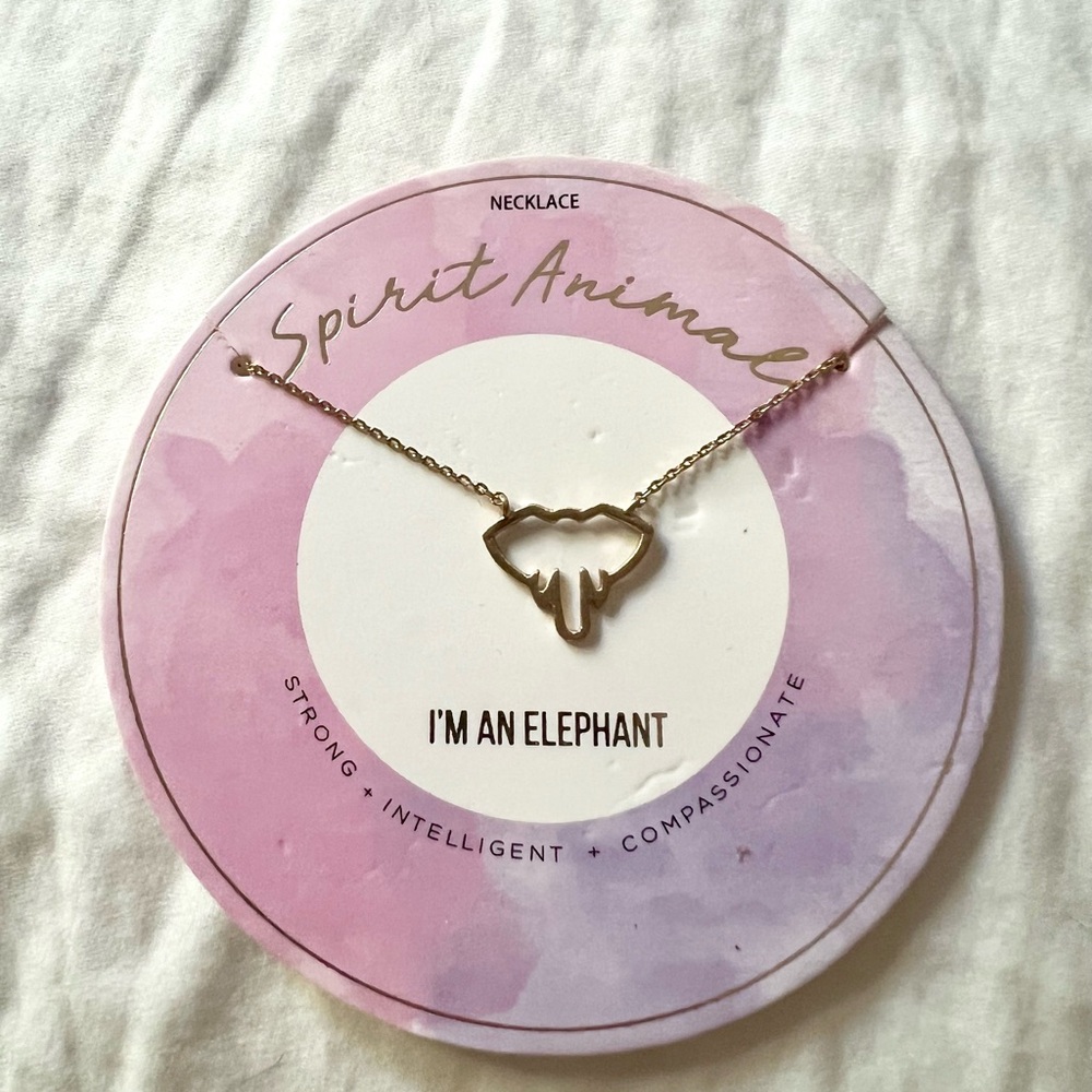 Francesca's Collections Gold Elephant Spirit Animal Necklace